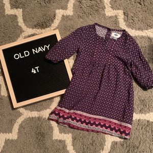 4T old navy floral tunic top dress
